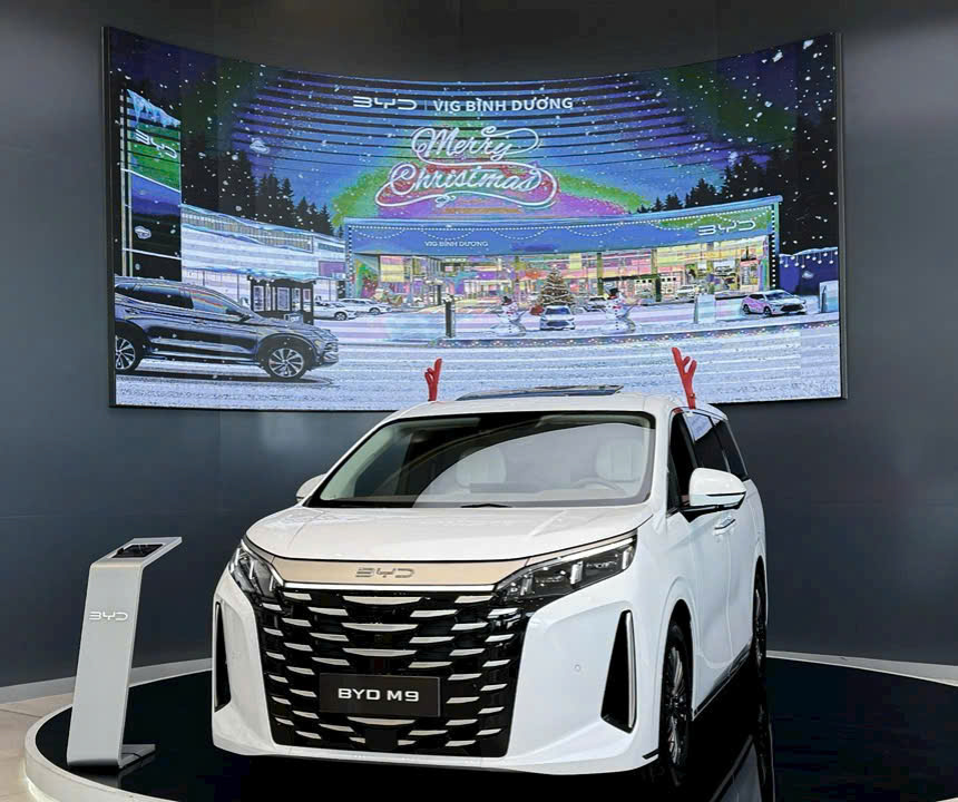 BYD M9 DM-i trưng bày tại showroom BYD Bình Dương